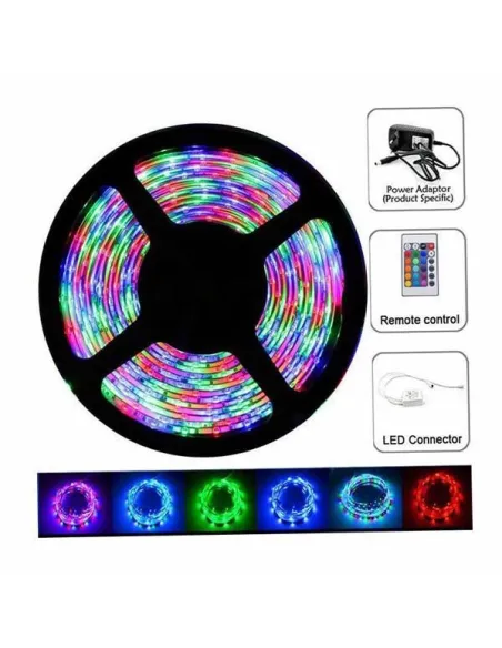Banda LED RGB multicolor cu telecomanda, lungime 10 metri