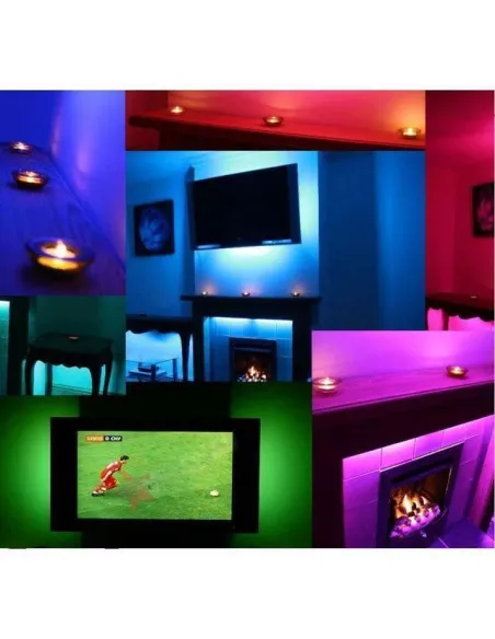 Banda LED RGB multicolor cu telecomanda, lungime 10 metri