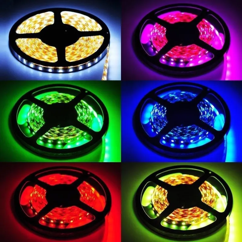 Banda LED RGB multicolor cu telecomanda, lungime 10 metri