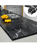 Pachet Autocolant imitatie marmura neagra, 60 x 200 cm