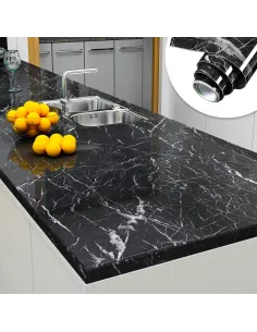 Pachet Autocolant imitatie marmura neagra, 60 x 2