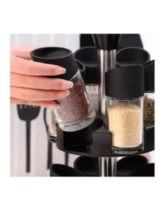 Set 12 recipiente pentru condimente cu suport 2