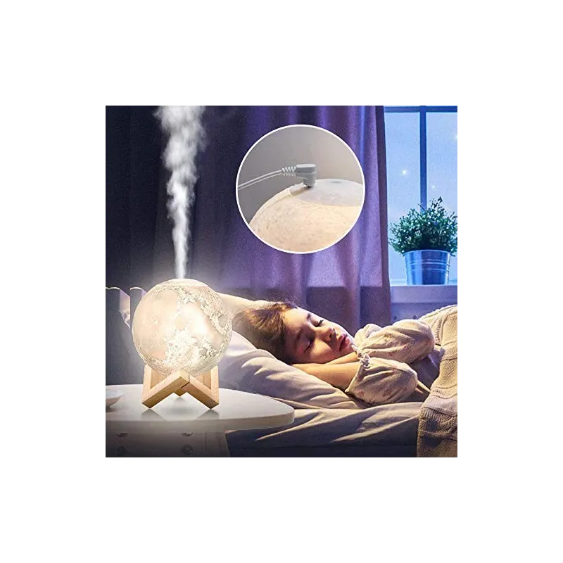 Lampa de veghe cu umidificlator, Luna DEKA Moon 3D, 880 m