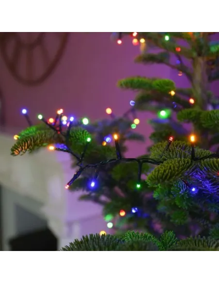 Instalatie brad 400 LED sir, 30m, diverse culori, 8 jocuri de