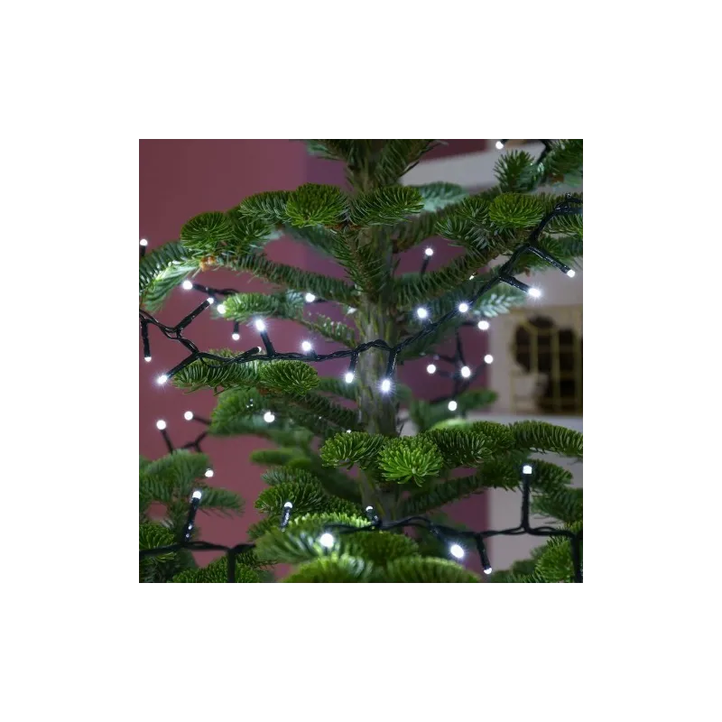 Instalatie de brad 500 LED, 36m lungime, 8 jocuri lumini