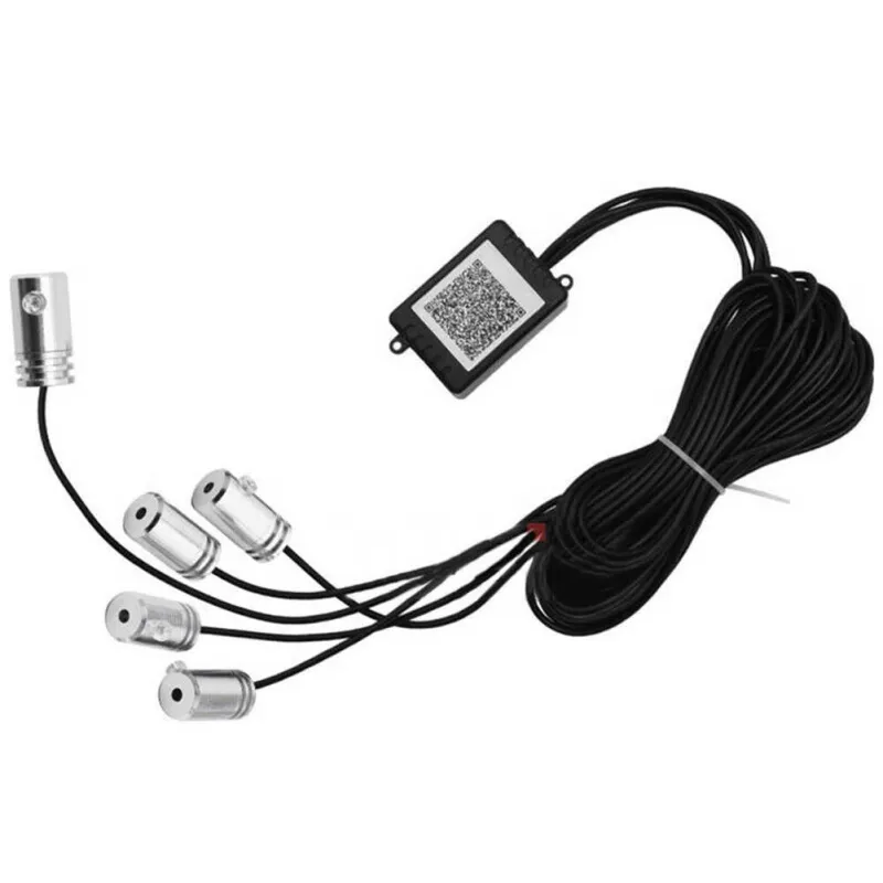 Lumini ambientale auto 6M neon RGB, aplicatie prin Bluetooth