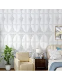 Set 5 x Tapet adeziv White Roses, 77 x 70 cm, spuma moale 3D