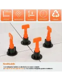 Set 50 tije refolosibile 1.5 mm sistem nivelare gresie