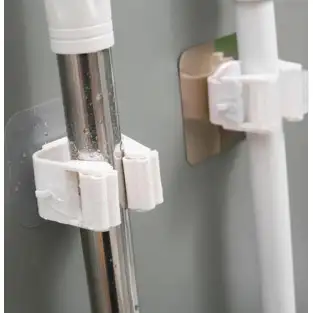 Set 2 bucati suport de perete pentru mop si maturi universal