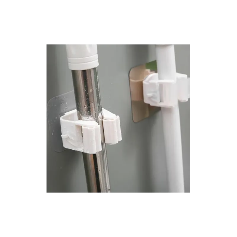 Set 2 bucati suport de perete pentru mop si maturi universal