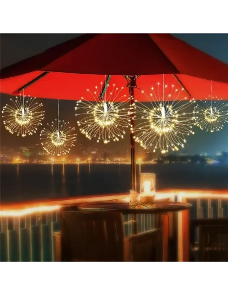 Instalatie tip artificii din cupru, 5 buc x 100