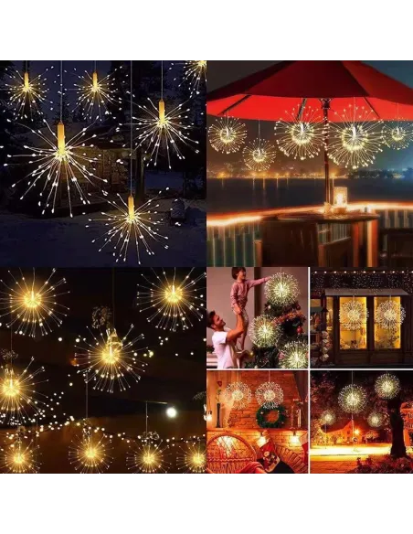 Instalatie tip artificii din cupru, 5 buc x 100