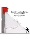 Alarma solara cu senzor de miscare, Andowl Q-A233B red-mag.ro