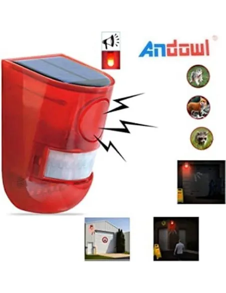 Alarma solara cu senzor de miscare, Andowl Q-A233B red-mag.ro