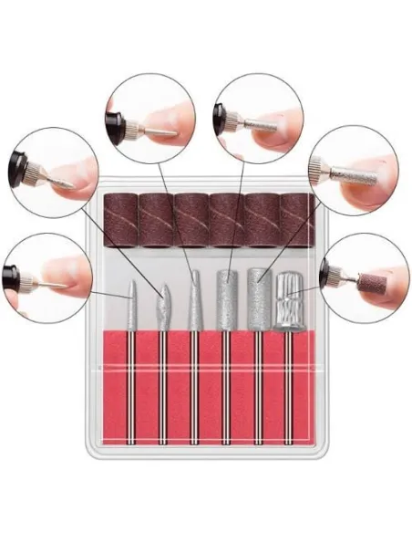 Freza electrica unghii false, pila semiprofesionala, Roz