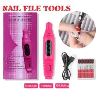 Freza electrica unghii false, pila semiprofesionala, Roz 2