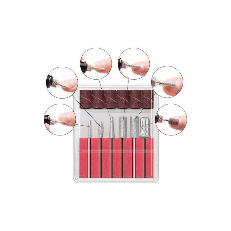 Pila electrica de unghii cu 6 capete, ideala pentru
