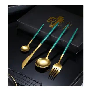 Set 4 tacamuri DeLuxe Roz / Turcoaz, 28.3 x 14.7 x 4.5 cm 2