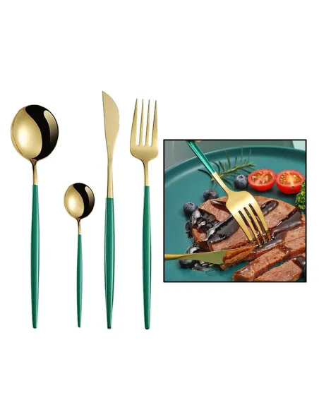 Set 4 tacamuri DeLuxe Roz / Turcoaz, 28.3 x 14.7 x 4.5 cm