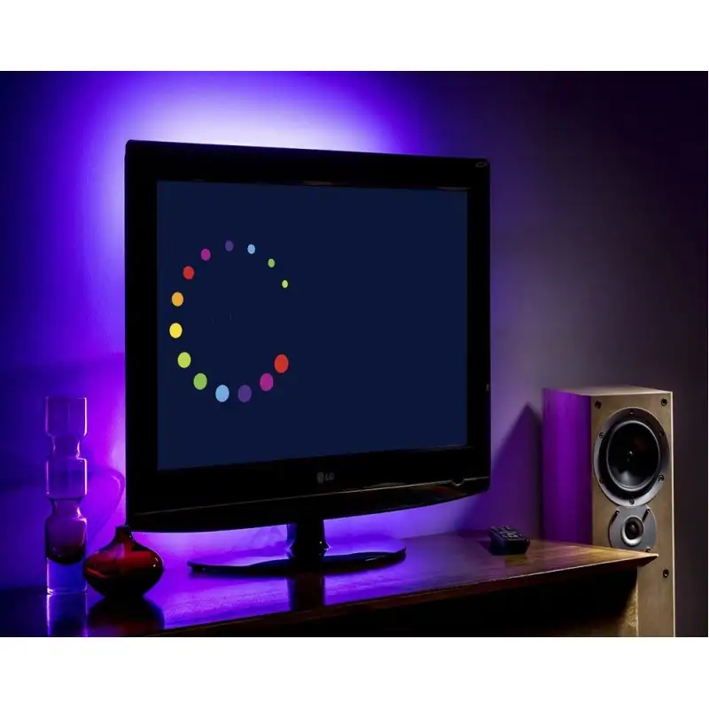 Banda LED RGB iluminare fundal TV 5m telecomanda red-mag.ro