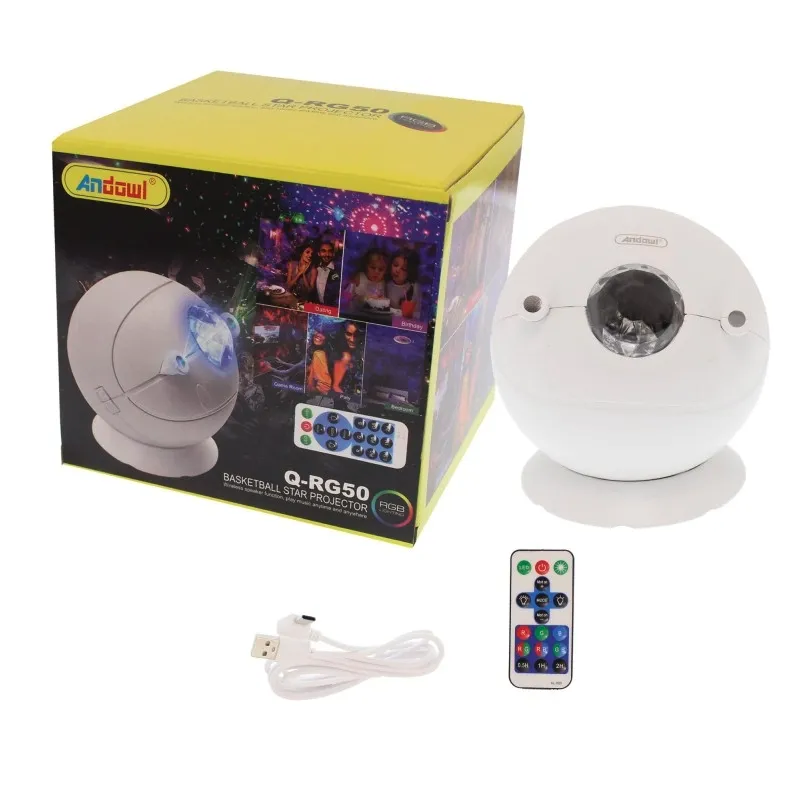 Lampa proiector cu telecomanda, lumini laser RGB, Andowl Q-RG50