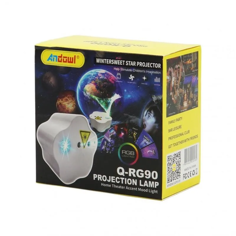 Lampa proiector cu telecomanda, lumini laser RGB, Andowl Q-RG90