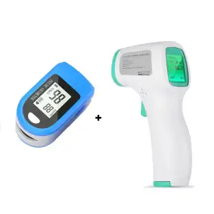 Termometru frontal noncontact + Aparat Pulsoximetru red-mag.ro