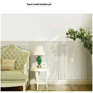 Set 5 bucati tapet model Lambriu autoadeziv din spuma moale 3D
