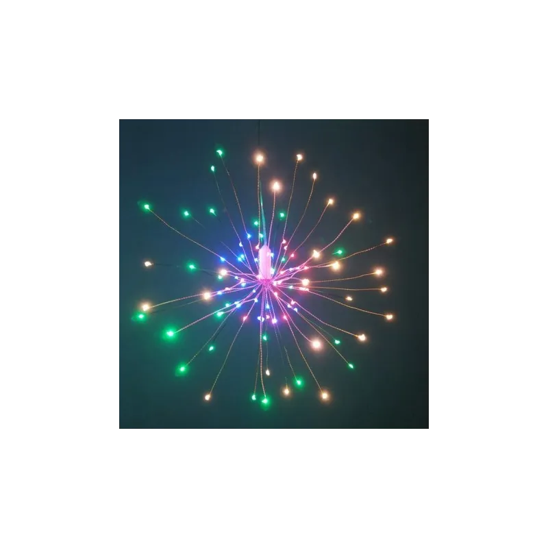 Instalatie tip artificii, 96 LED, fir cupru, interconectabila