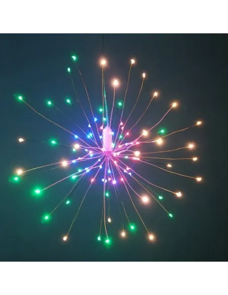 Instalatie tip artificii, 96 LED, fir cupru, interconectabila
