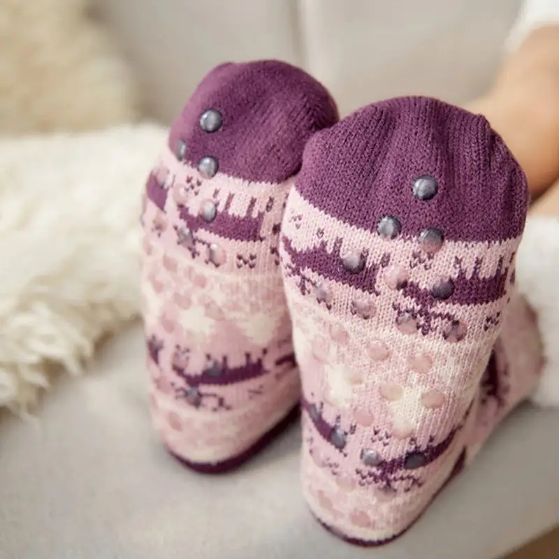 Set 2 perechi de ciorapi cu interior imblanit, Model Winter