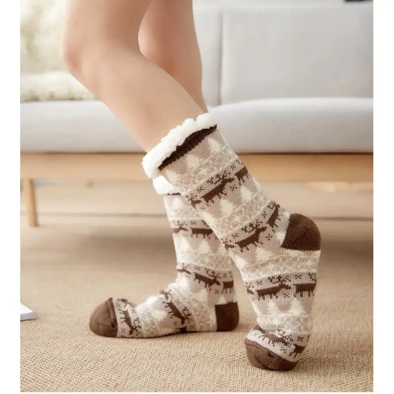 Set 2 perechi de ciorapi cu interior imblanit, Model Winter