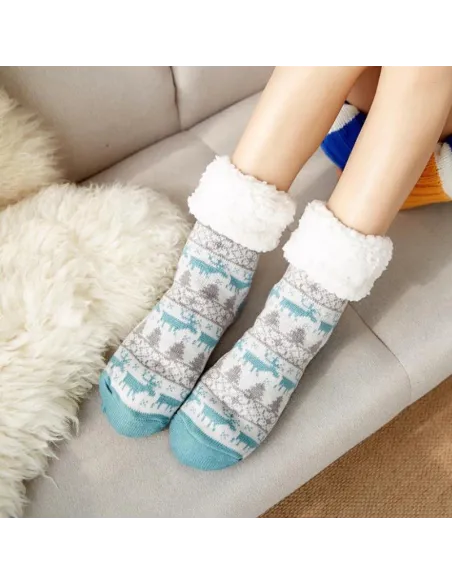 Set 2 perechi de ciorapi cu interior imblanit, Model Winter