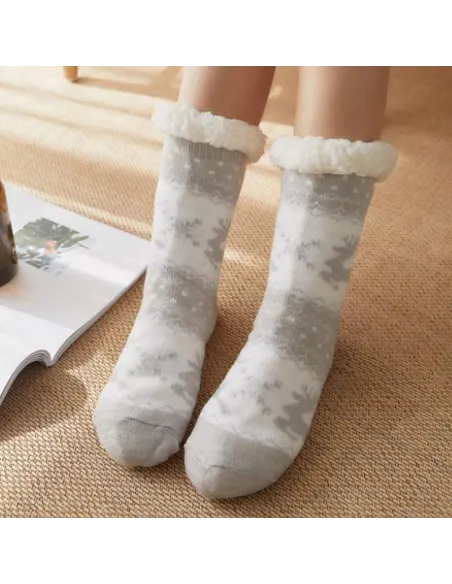 Set 2 perechi de ciorapi cu interior imblanit, Model Winter