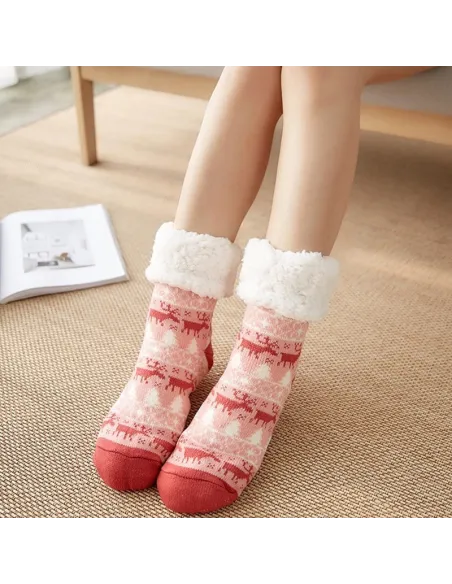 Set 2 perechi de ciorapi cu interior imblanit, Model Winter