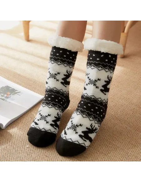 Set 2 perechi de ciorapi cu interior imblanit, Model Winter