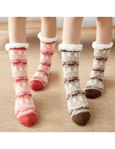 Set 2 perechi de ciorapi cu interior imblanit, Model Winter