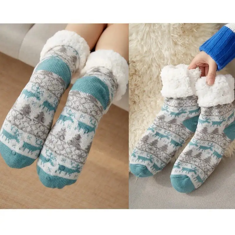 Set 2 perechi de ciorapi cu interior imblanit, Model Winter