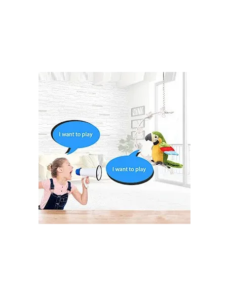 Jucarie de plus interactiva papagal vorbitor, albastru