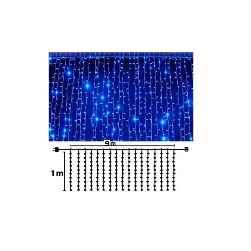 Instalatie craciun tip perdea, dimensiuni - 9x1m red-mag.ro