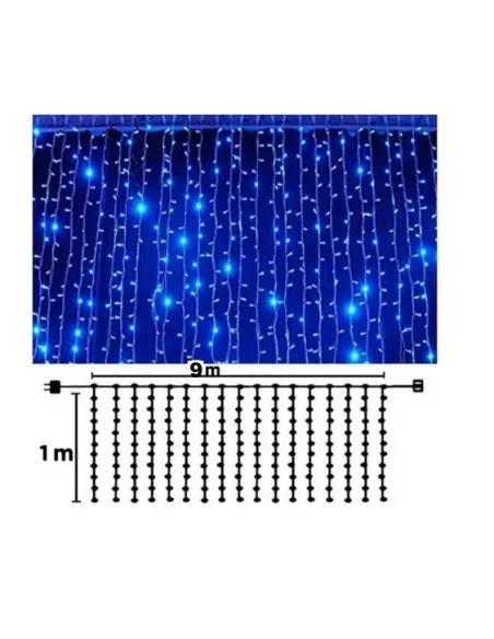 Instalatie craciun tip perdea, dimensiuni - 9x1m red-mag.ro