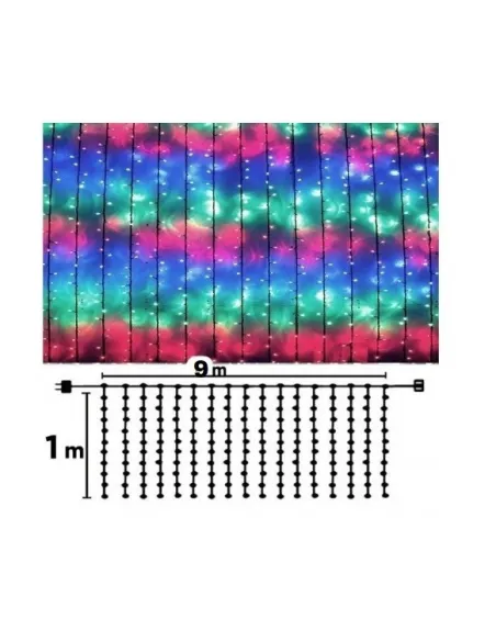 Instalatie craciun tip perdea, dimensiuni - 9x1m red-mag.ro
