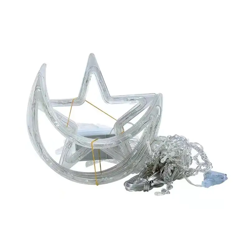 Instalatie de Craciun, Perdea luminoasa Stele si Luna, 3 m