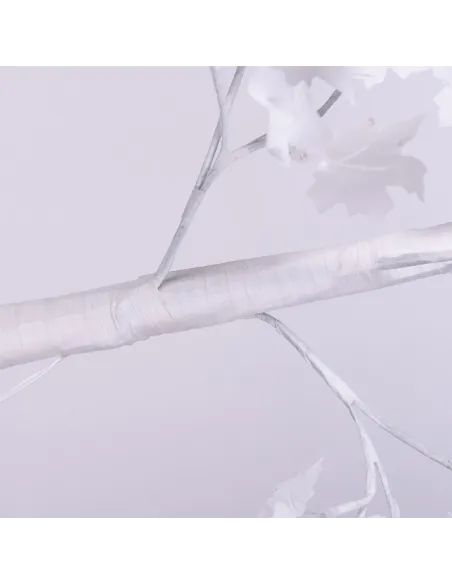 Copac decorativ sarbatori, Alb, iluminat 160 LED, 180 cm