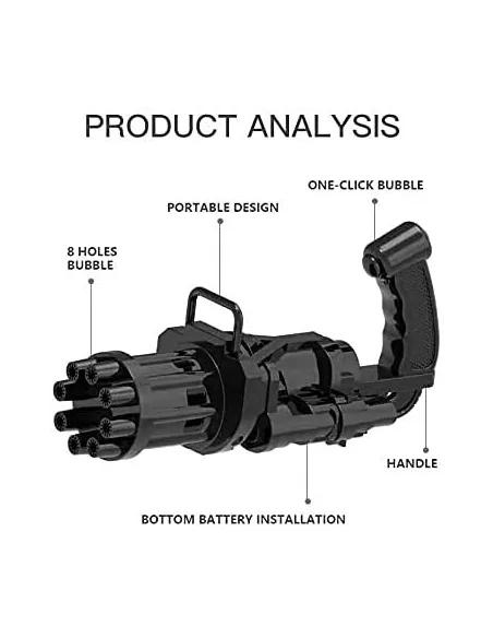 Pistol baloane cu 8 găuri, minigun toy red-mag.ro