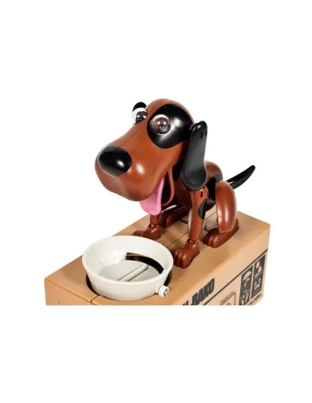 Pusculita interactiva pentru copii, model catel, maro-negru