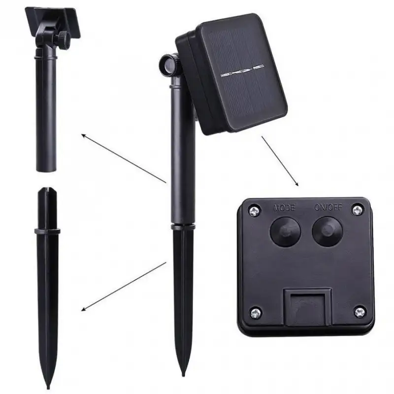 Instalatie 100 LED cu panou solar si controler, lungime 10