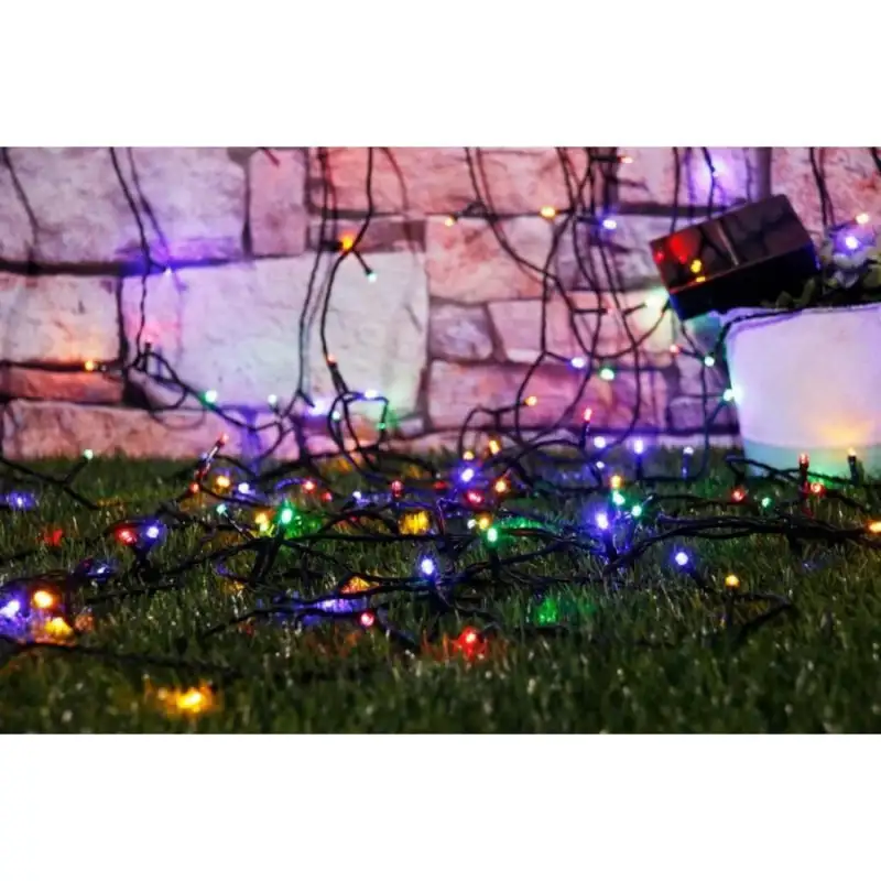 Instalatie 100 LED cu panou solar si controler, lungime 10