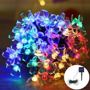 Instalatie solara 50 led, model floricele, Ip 44 2