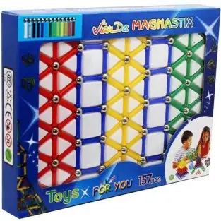 Joc creativ pentru copii, Magnastix 157 piese red-mag.ro 2